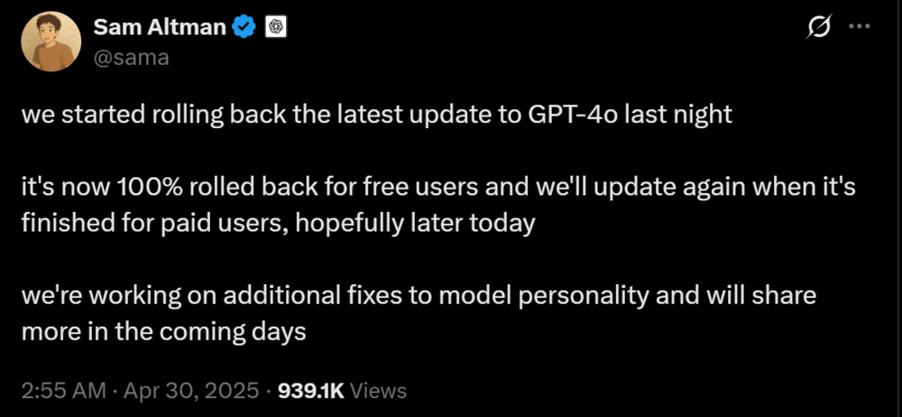 網上投注：GPT-4o過於諂媚，“賽博舔狗”惹爭議